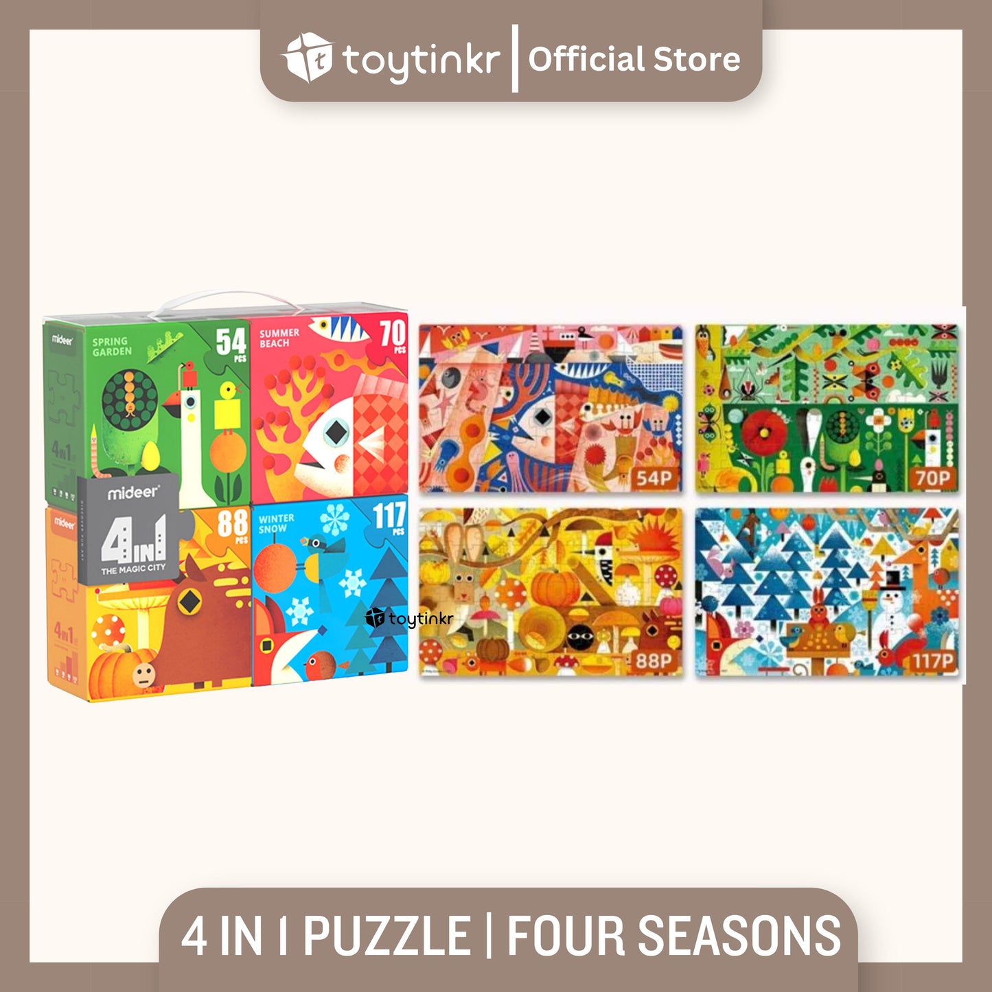 Mideer 4 in 1 Puzzle by Toytinkr
