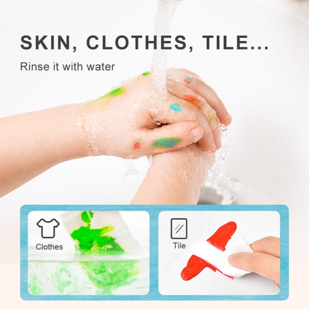 Mideer Finger Paint - Non-Toxic, Washable - 12 & 6 Colors by Toytinkr