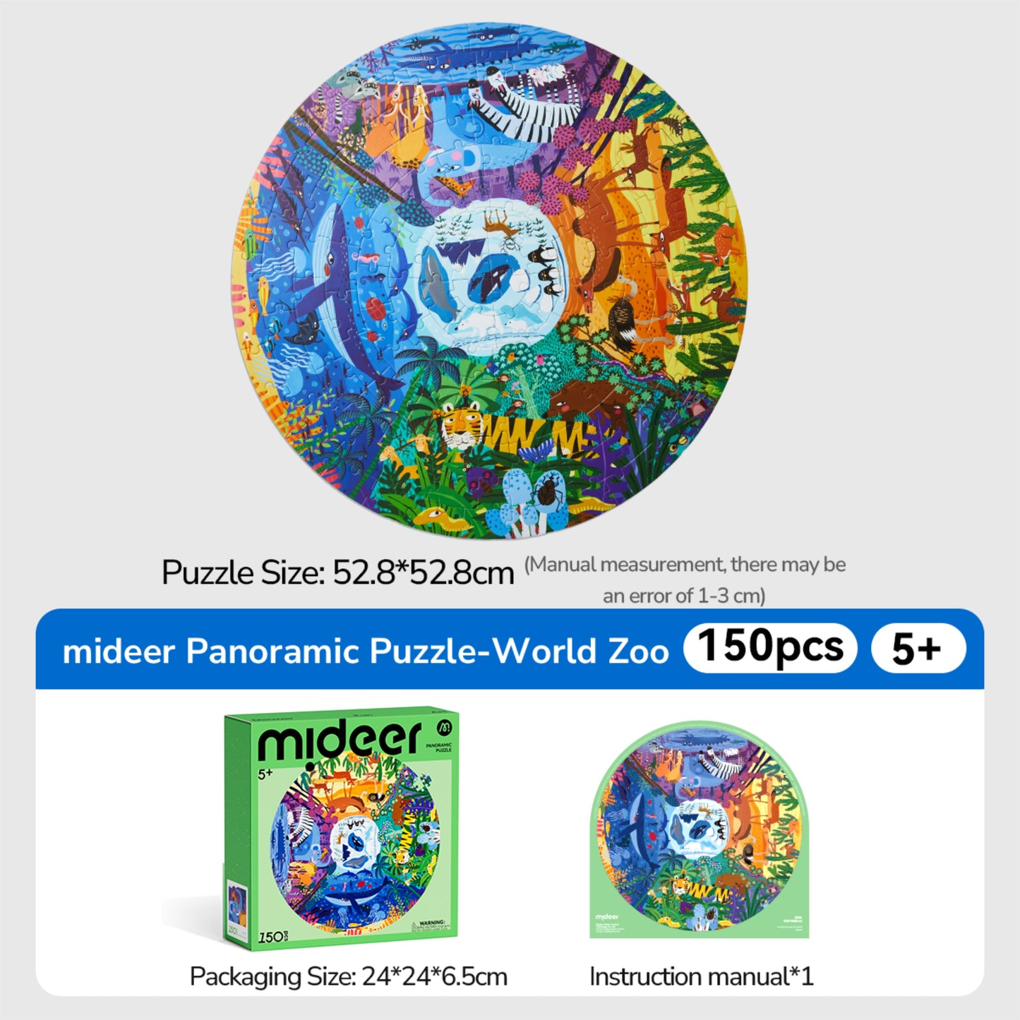 Mideer Panoramic Puzzle - Animals by Toytinkr