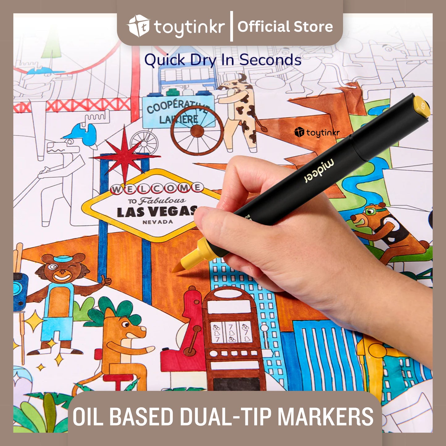 Mideer Oil Based Dual-Tip Markers by Toytinkr