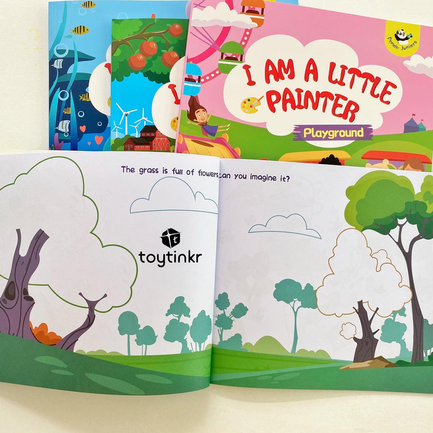 Panda Juniors I Am A Little Painter Level 2 Coloring Book Set of 4 by Toytinkr
