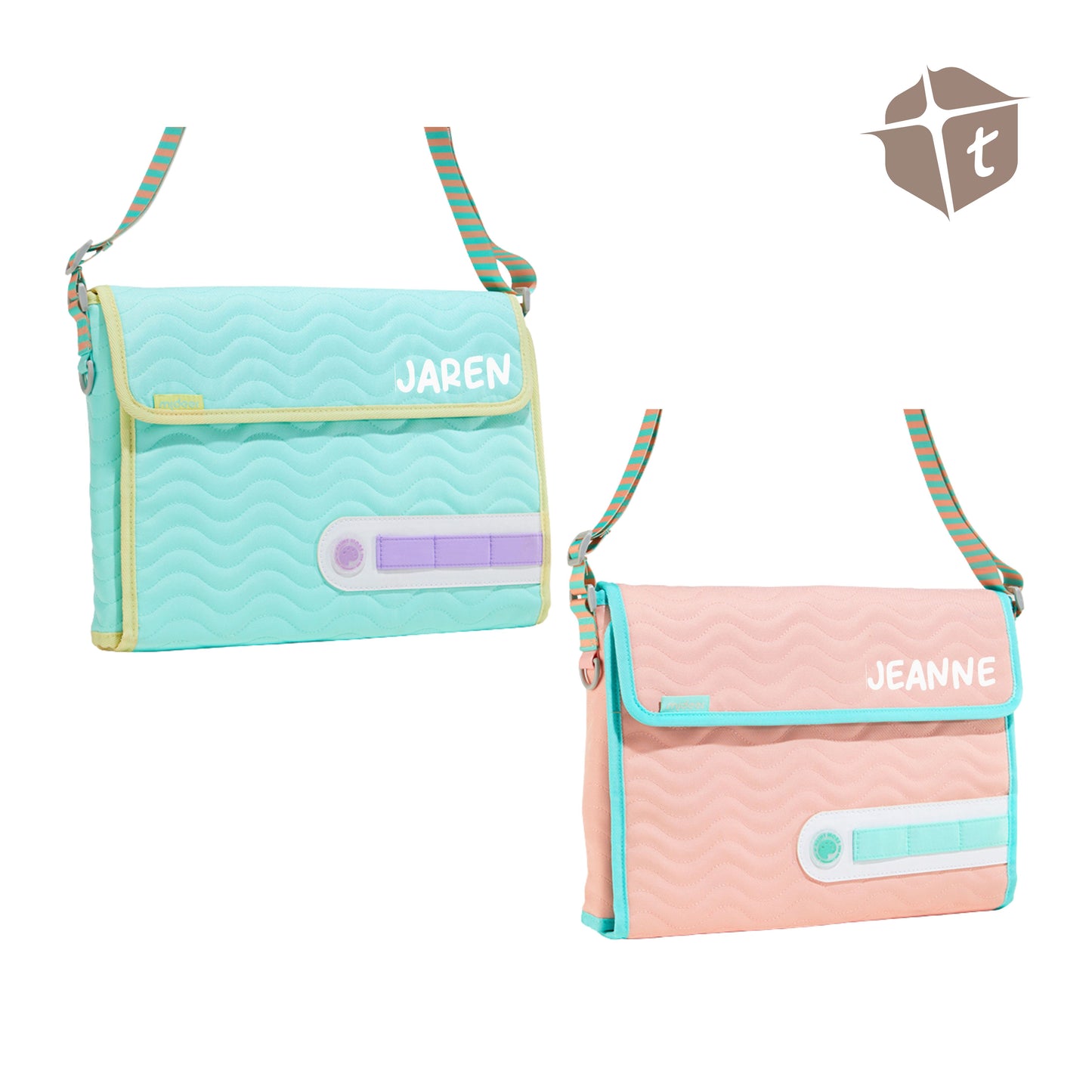 Mideer 2 in 1 Art Bag ( Personalized) - Blue Green by Toytinkr