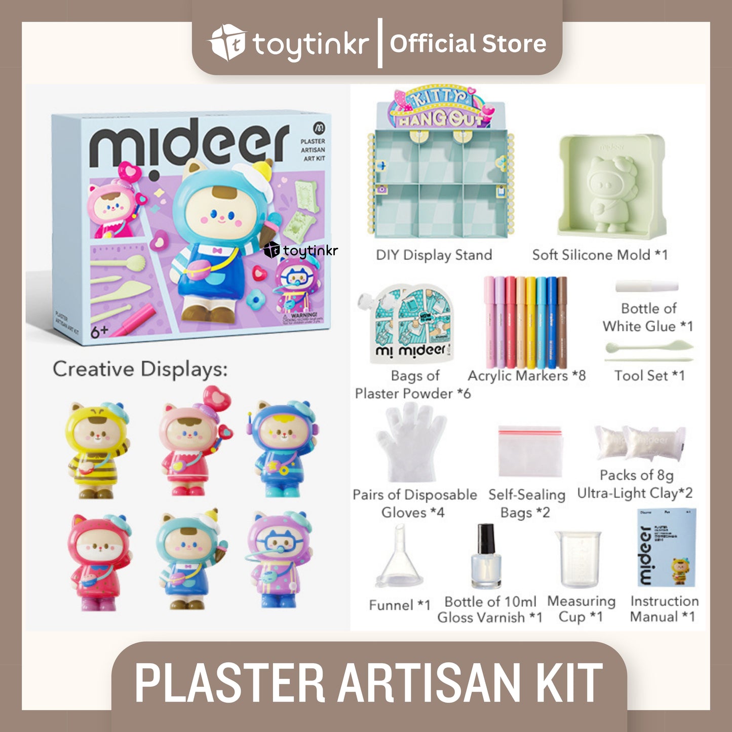 Mideer DIY Plaster Artisan Kit by Toytinkr