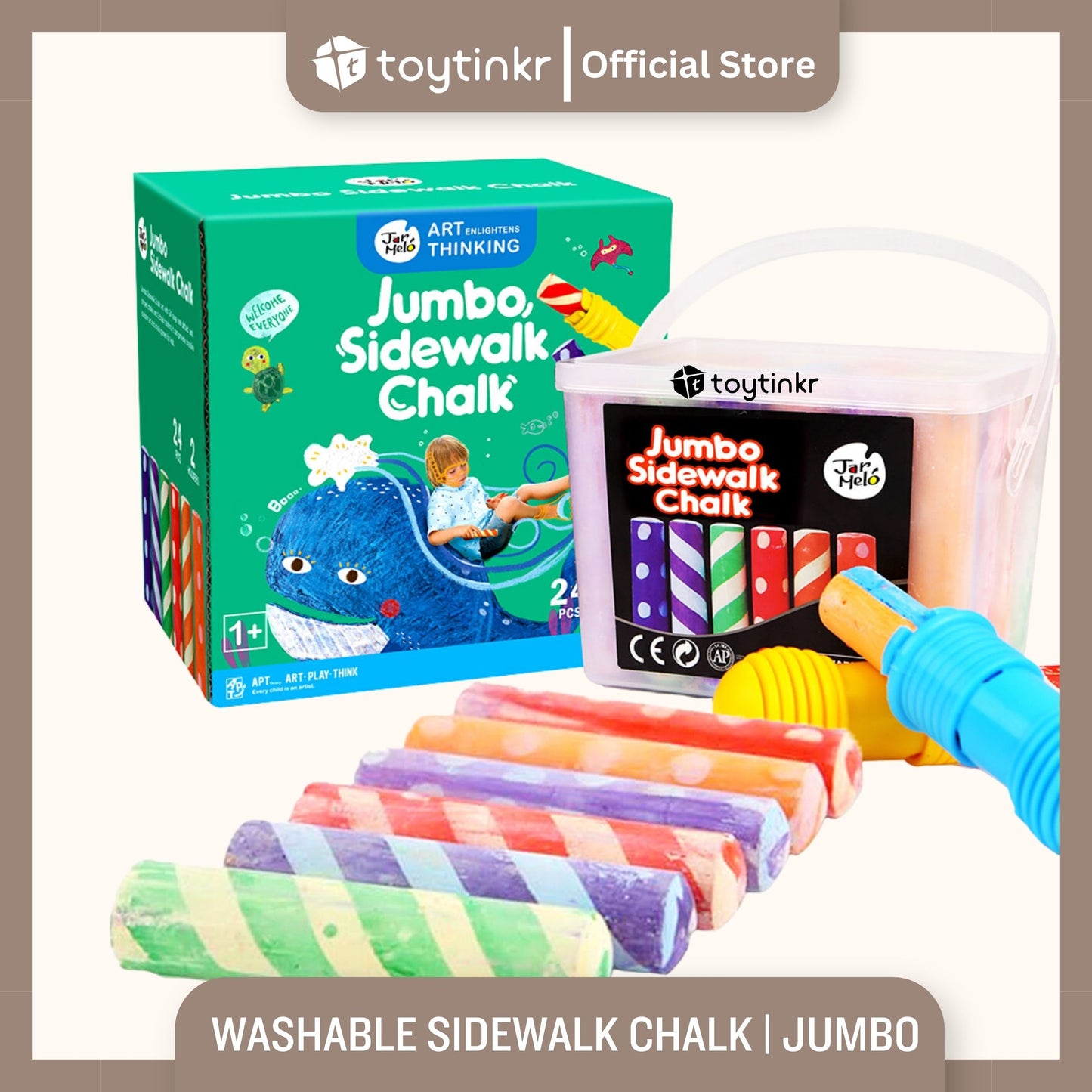 Jar Melo Washable Sidewalk Chalk by Toytinkr