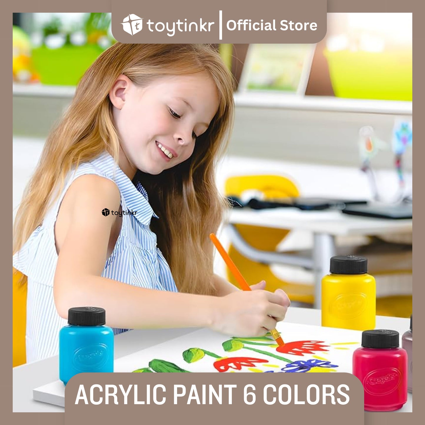 Crayola Acrylic Paint 6 Colors by Toytinkr