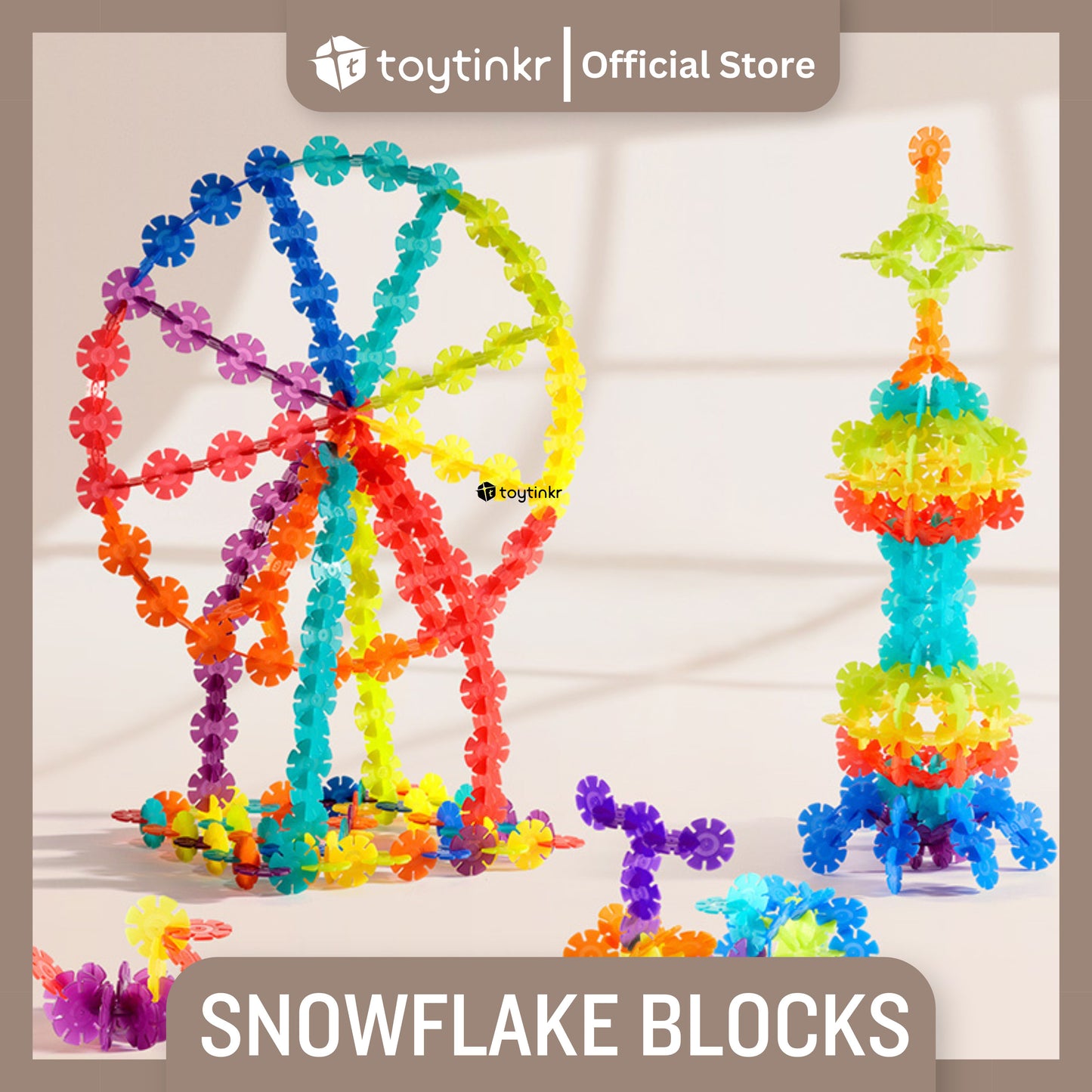 Mideer Snowflake Blocks 200pcs by Toytinkr