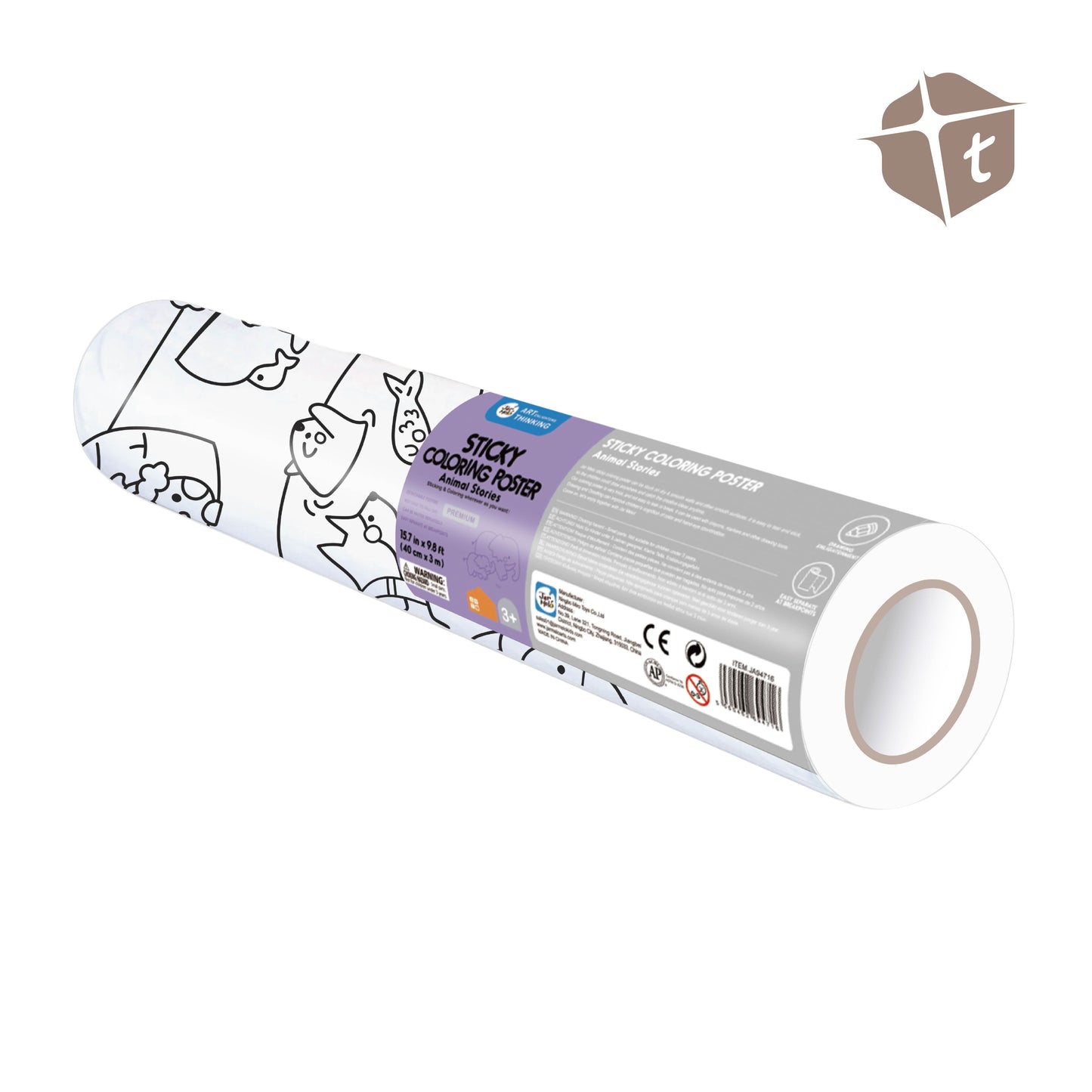 Jar Melo Sticky Coloring Poster - Animals by Toytinkr