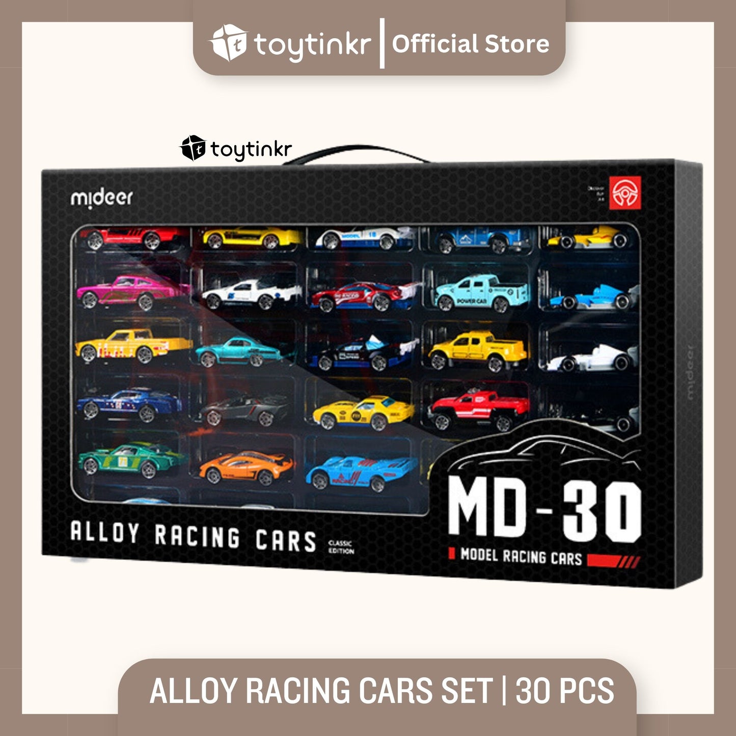 Mideer Alloy Racing Cars Set by Toytinkr