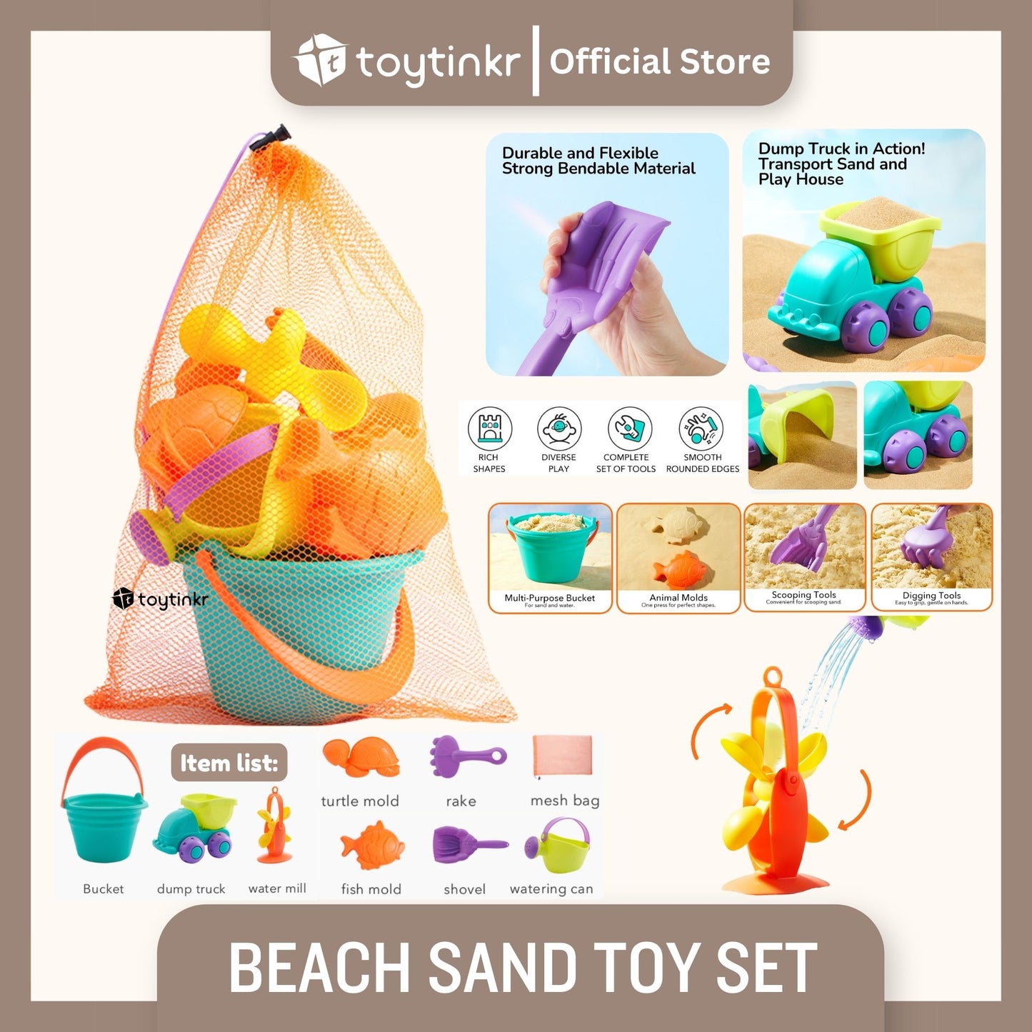Mideer Beach Sand Toy Set by Toytinkr