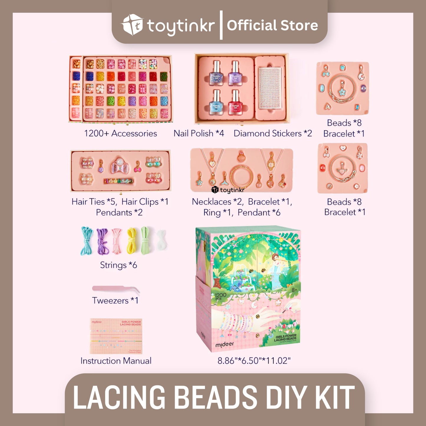 Mideer Lacing Beads DIY Kit - Fantastic Jewelry by Toytinkr