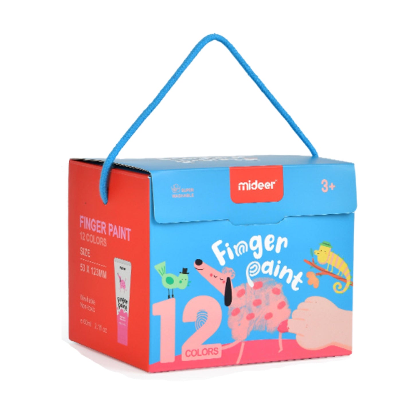 Mideer Finger Paint - Non-Toxic, Washable - 12 & 6 Colors by Toytinkr