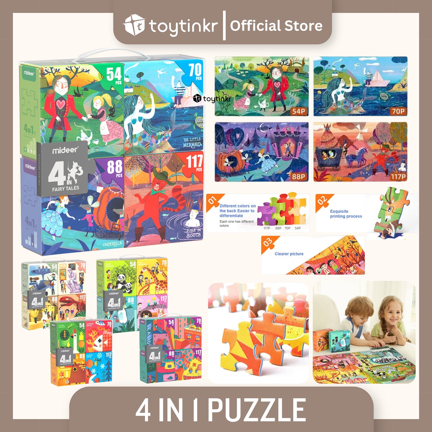 Mideer 4 in 1 Puzzle by Toytinkr