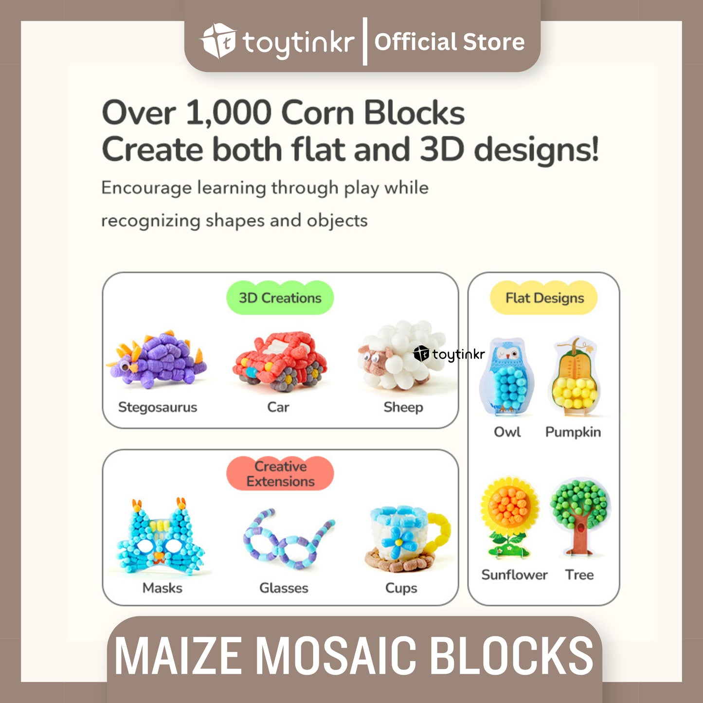 Mideer Maize Mosaic Blocks by Toytinkr