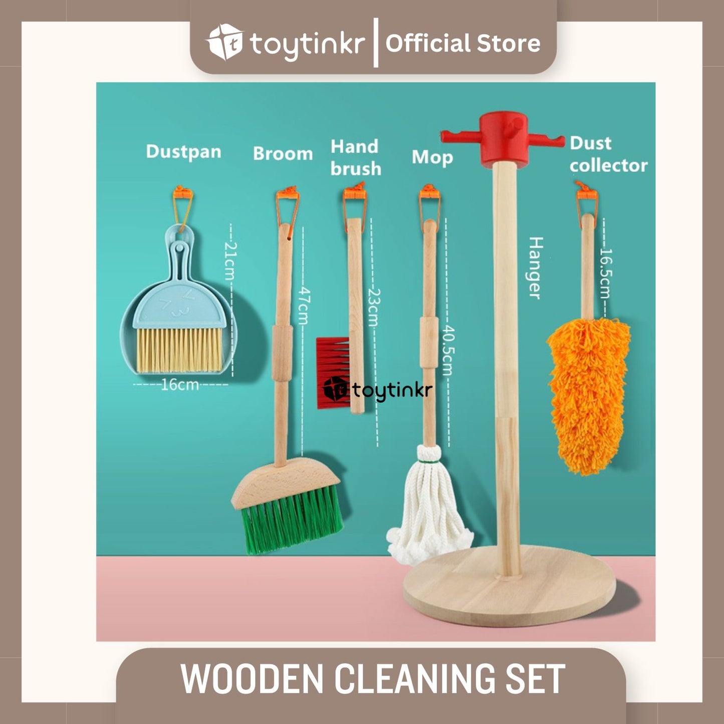 Toytinkr Wooden Cleaning Set