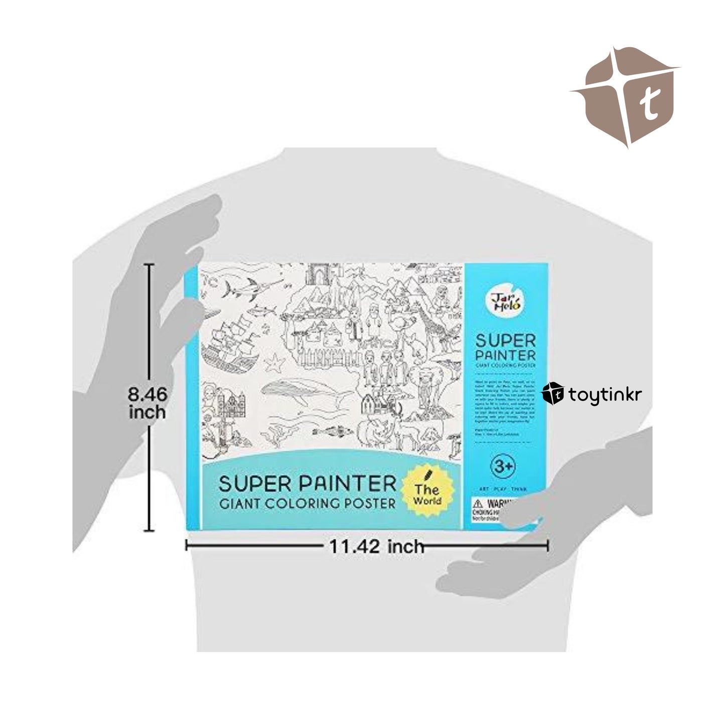 Jar Melo Giant Coloring Poster - The World by Toytinkr