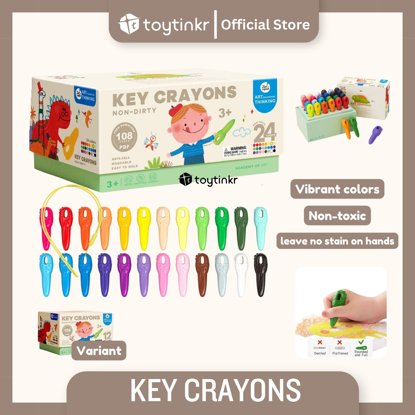 Jar Melo Key Crayons by Toytinkr