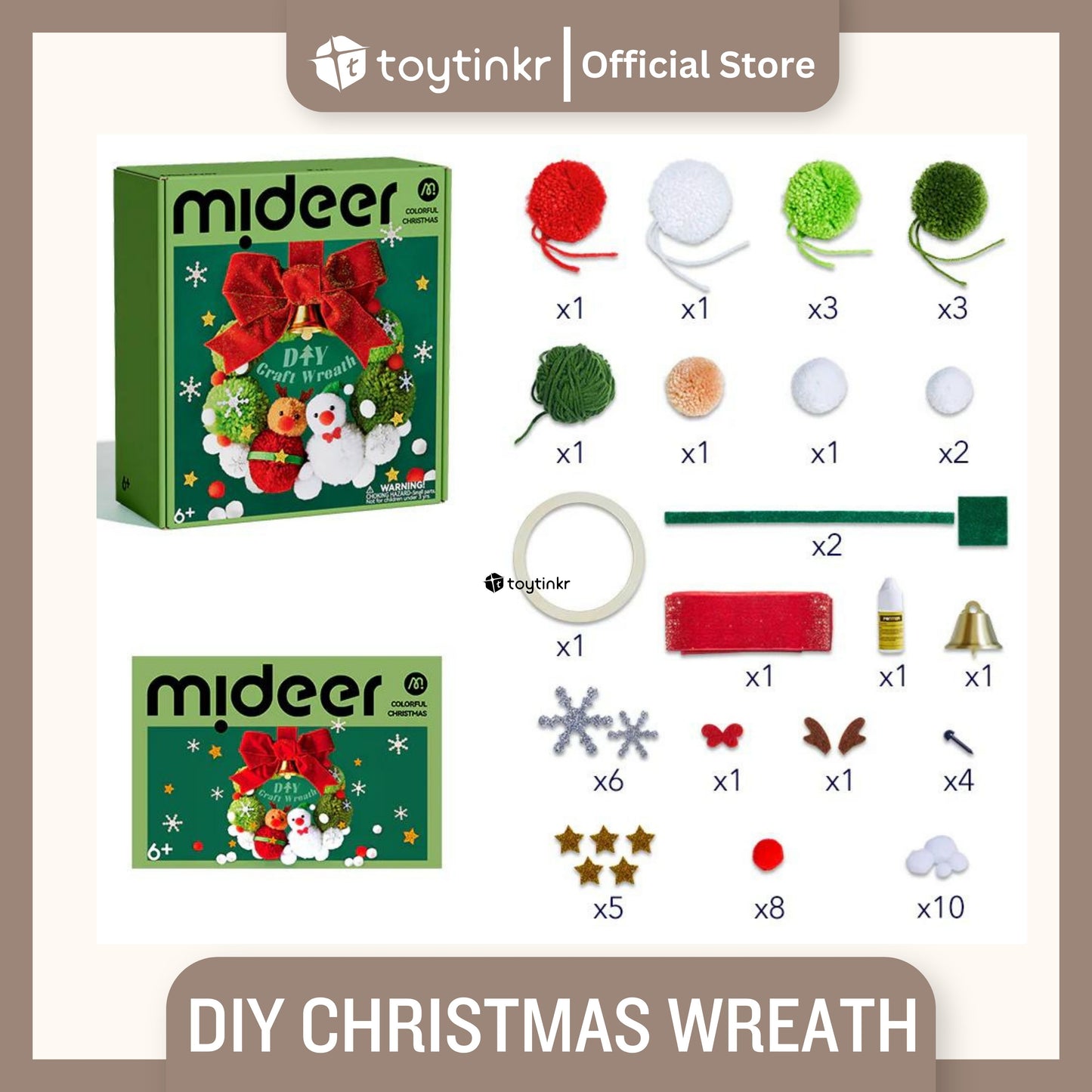 Mideer DIY Christmas Wreath by Toytinkr