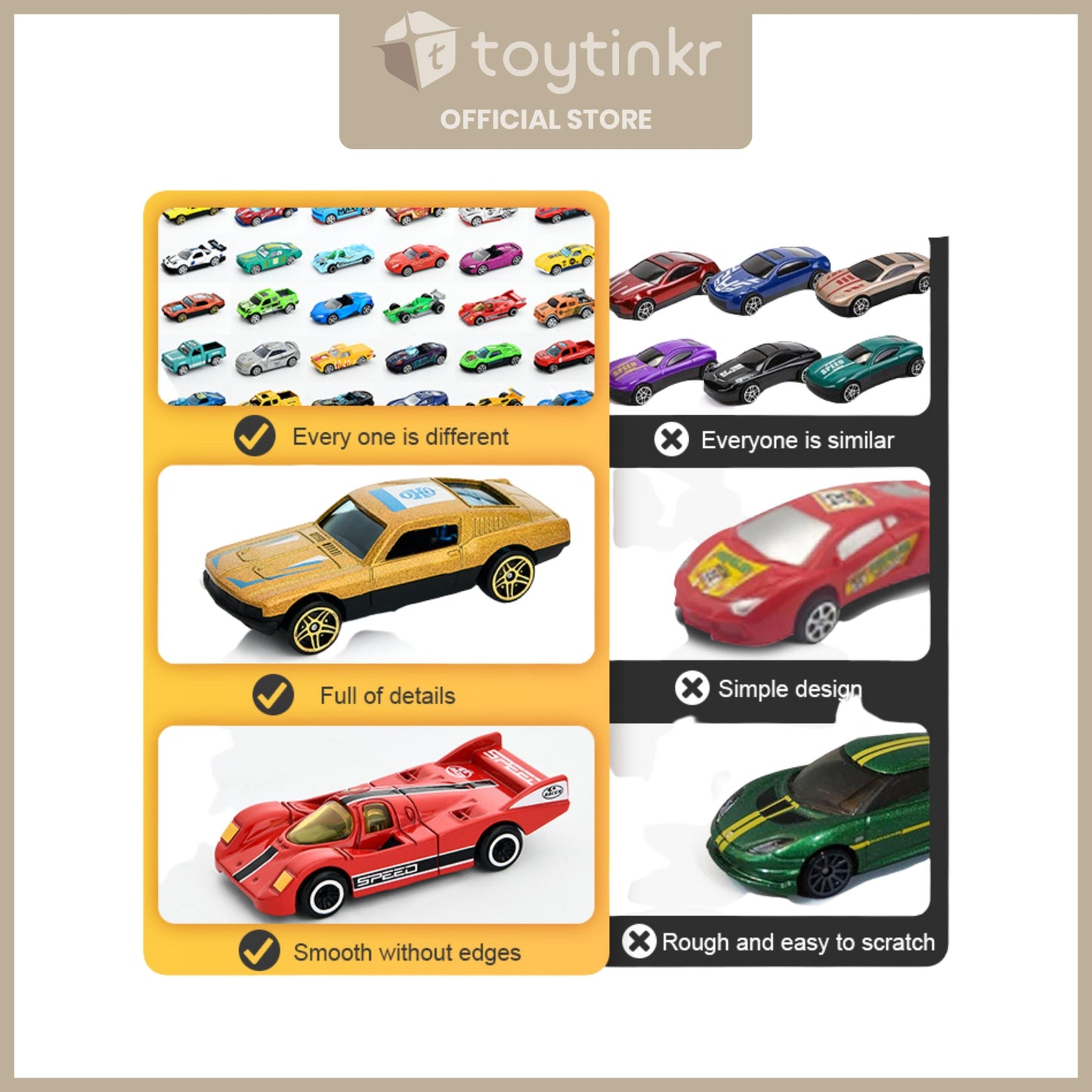Mideer Alloy Racing Cars Set by Toytinkr