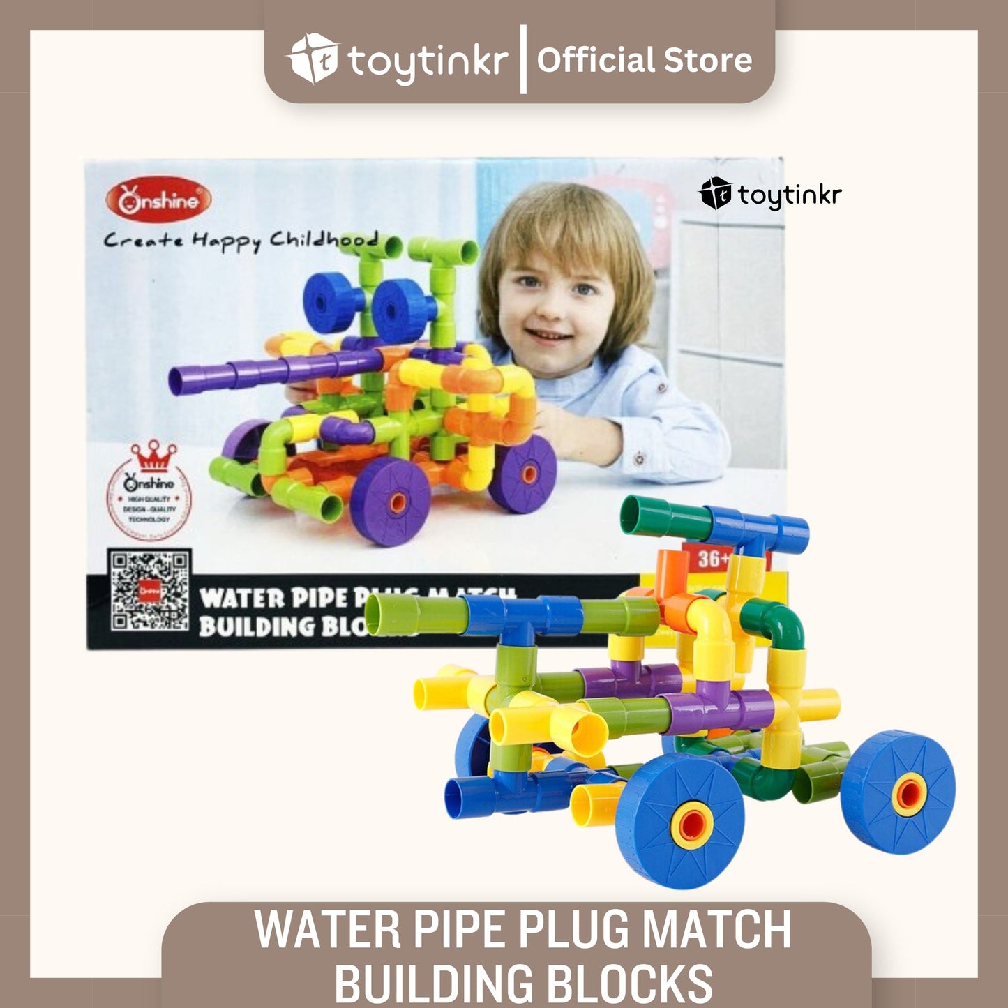 Water Pipe Plug Match Building Blocks