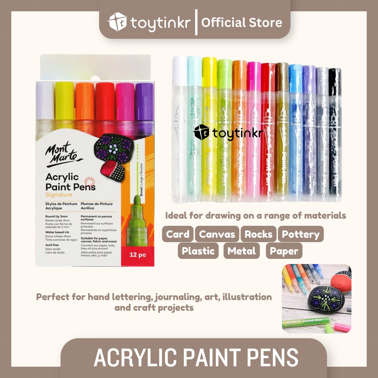 Mont Marte Acrylic Paint Pens By Toytinkr