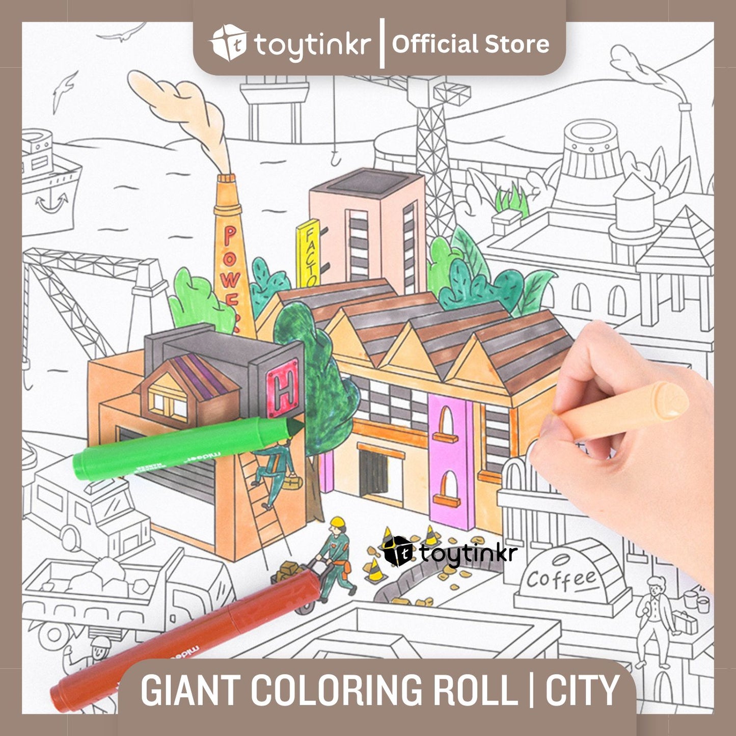 Mideer Giant Colouring Roll – City by Toytinkr