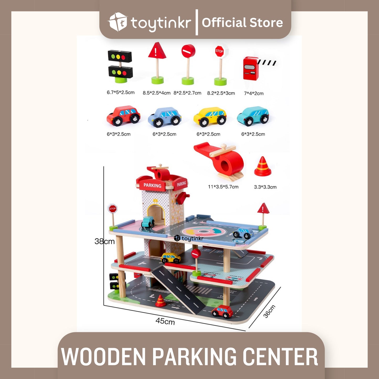 Wooden Parking Center by Toytinkr