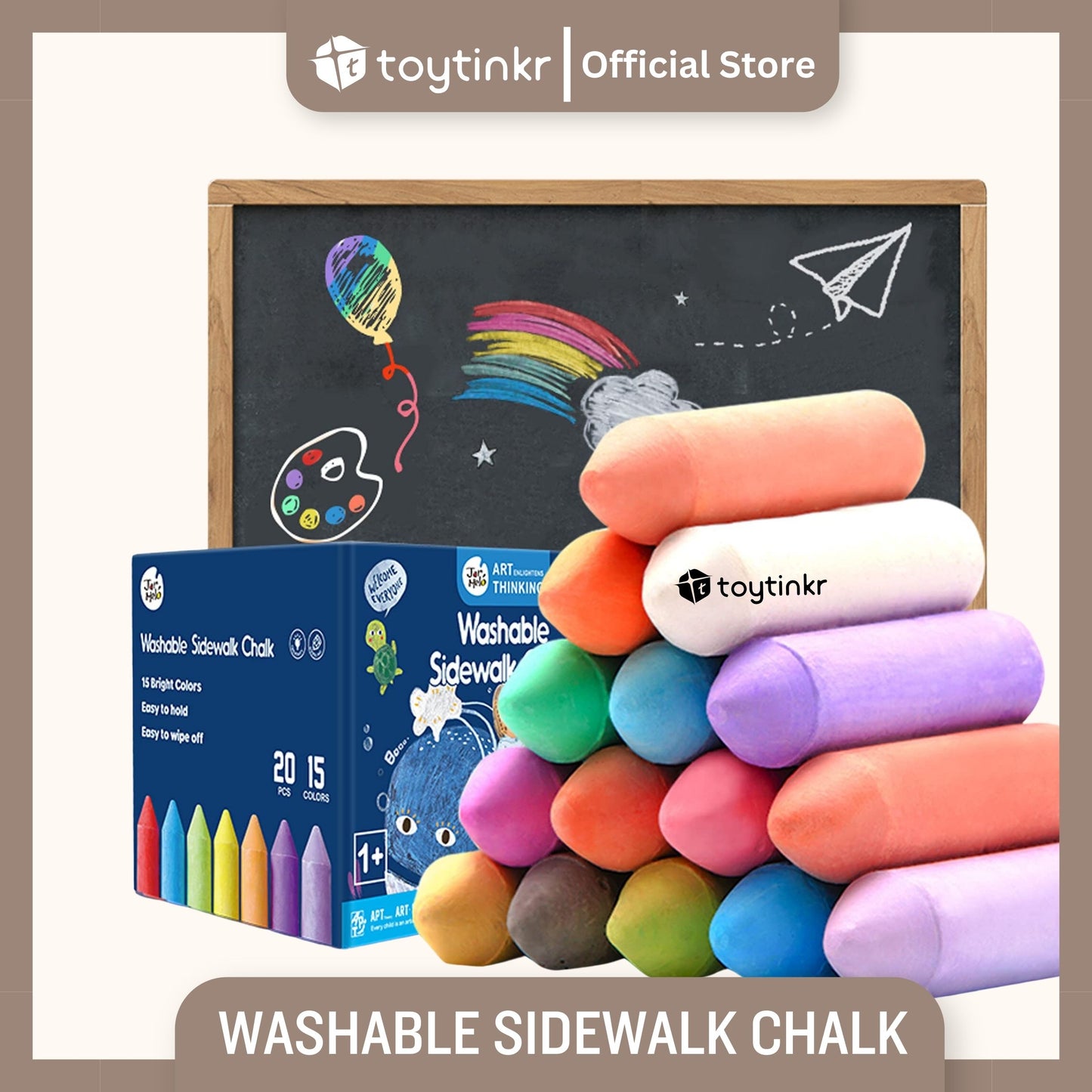 Jar Melo Washable Sidewalk Chalk by Toytinkr