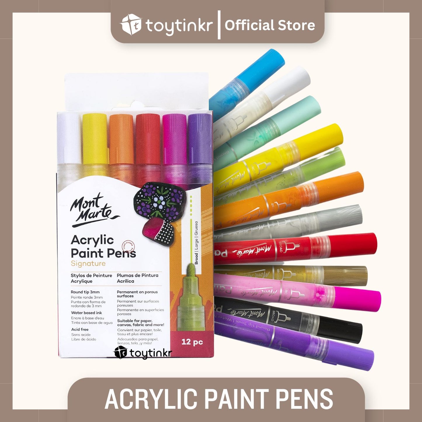 Mont Marte Acrylic Paint Pens By Toytinkr