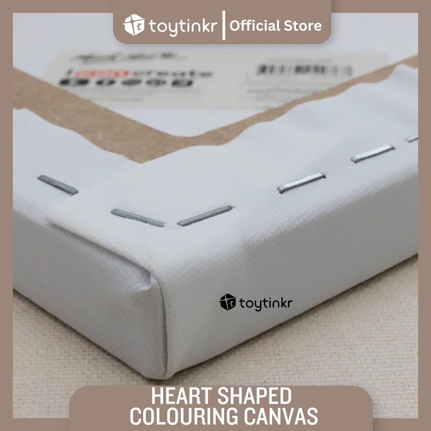 Mont Marte Heart-shaped Colouring Canvas by Toytinkr