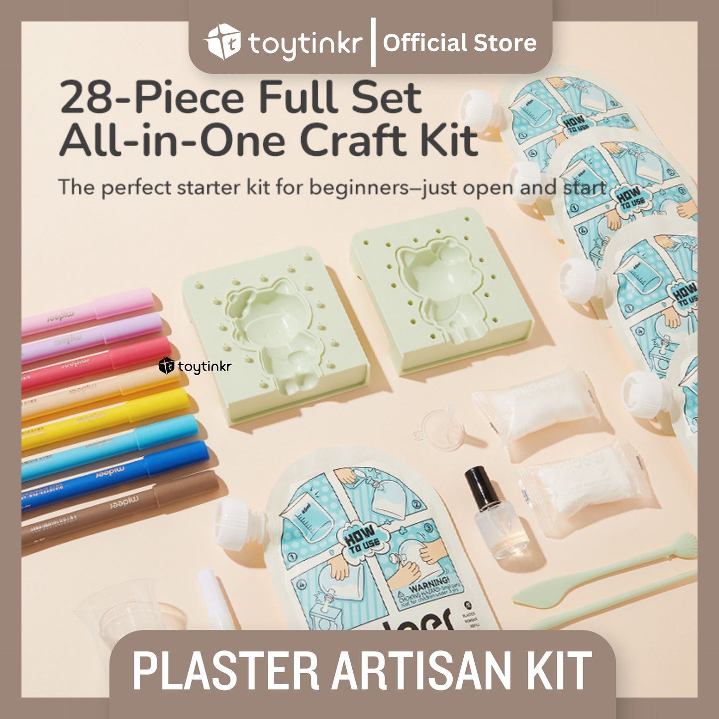 Mideer DIY Plaster Artisan Kit by Toytinkr