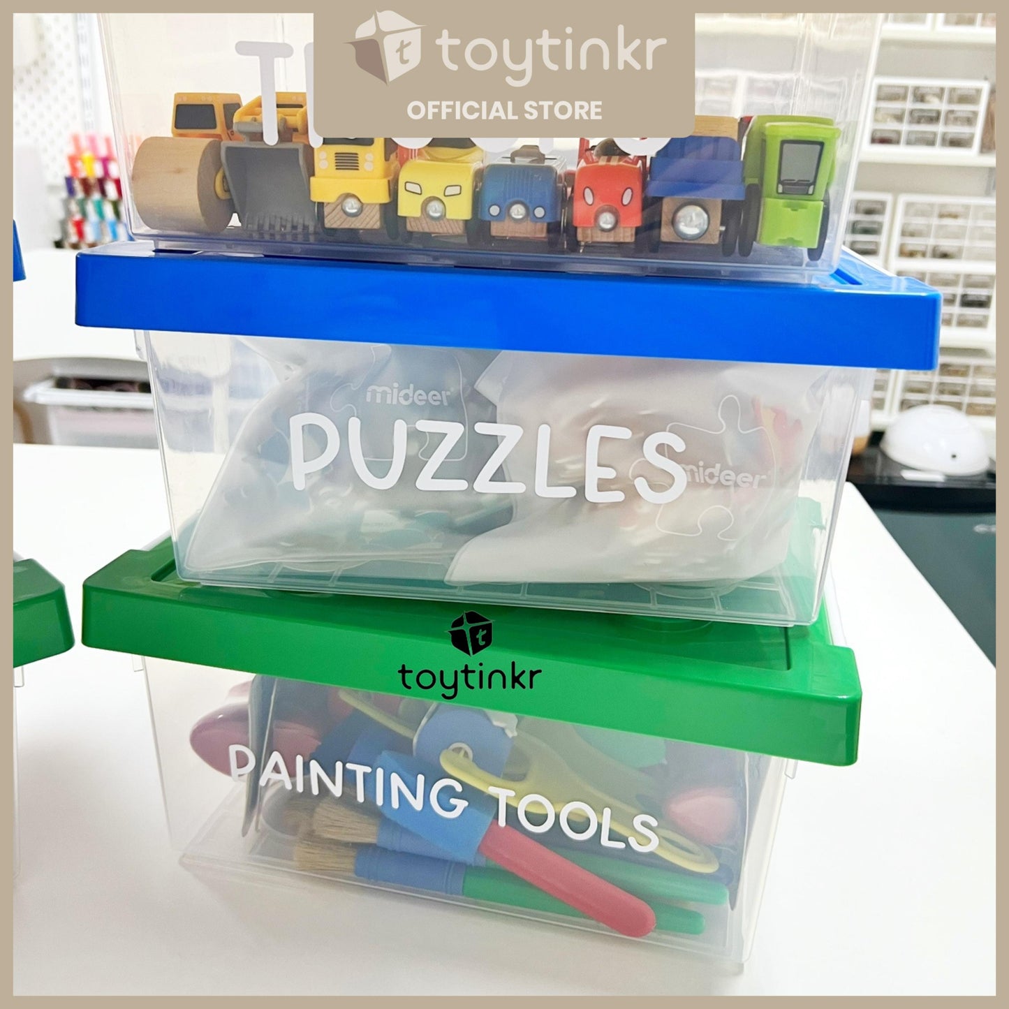 Stackable Toy Organizer Box for Kids Toys by Toytinkr
