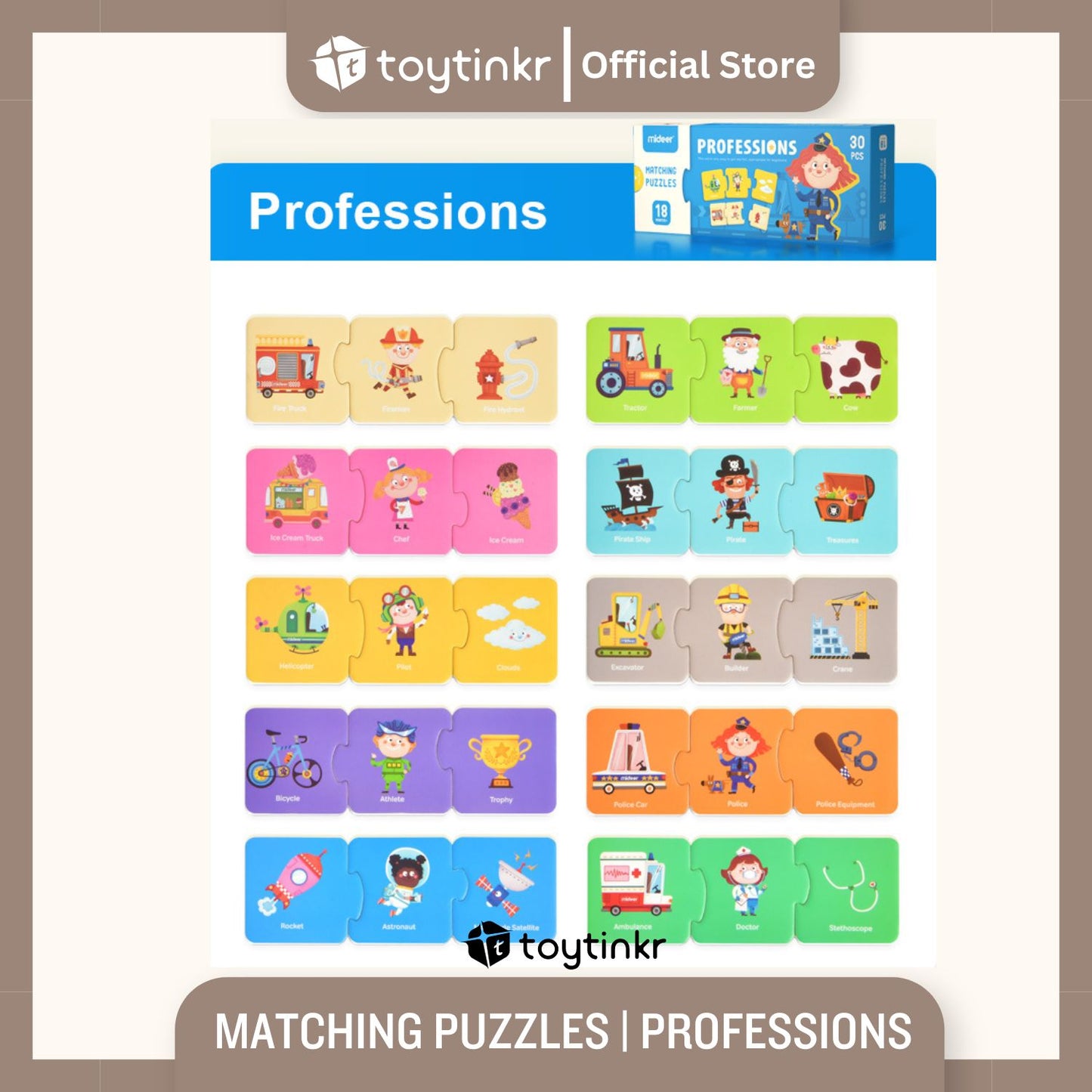 Mideer Matching Puzzles by Toytinkr