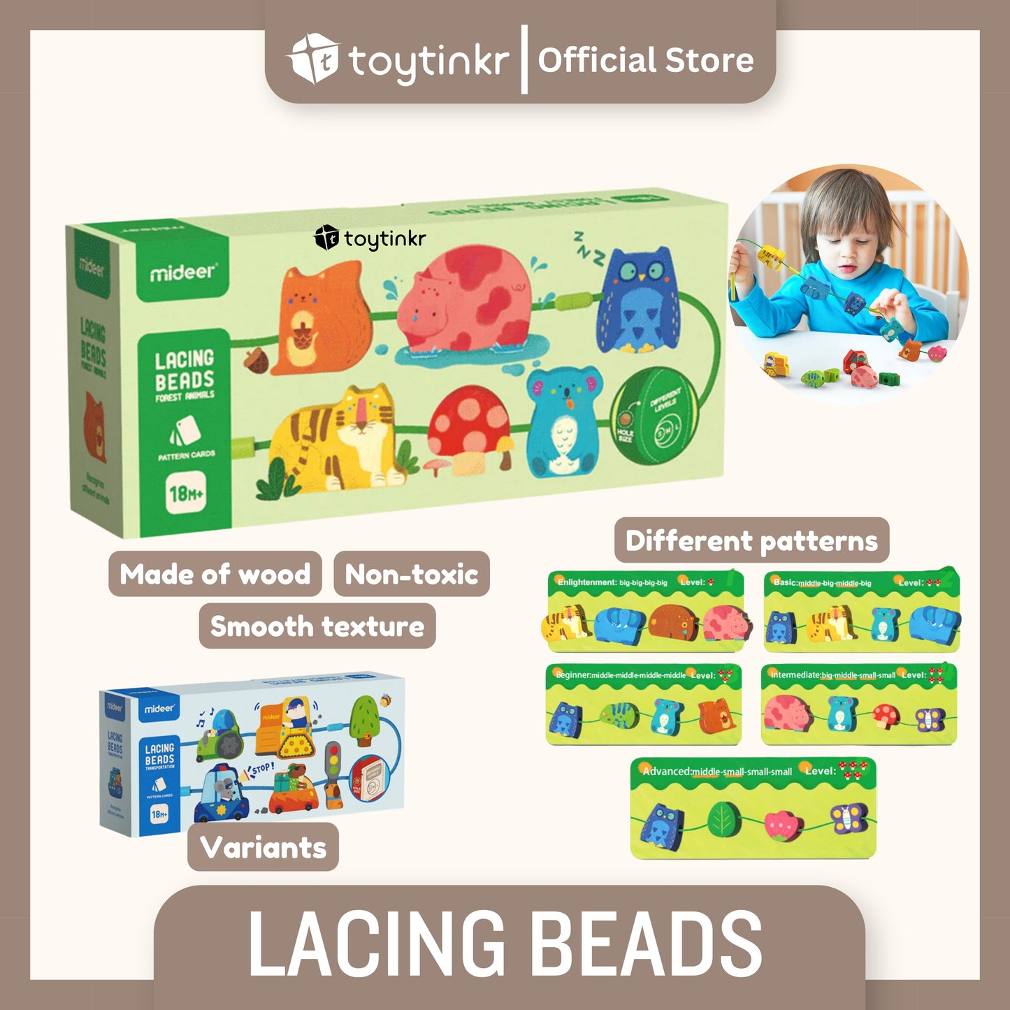 Mideer Lacing Beads by Toytinkr