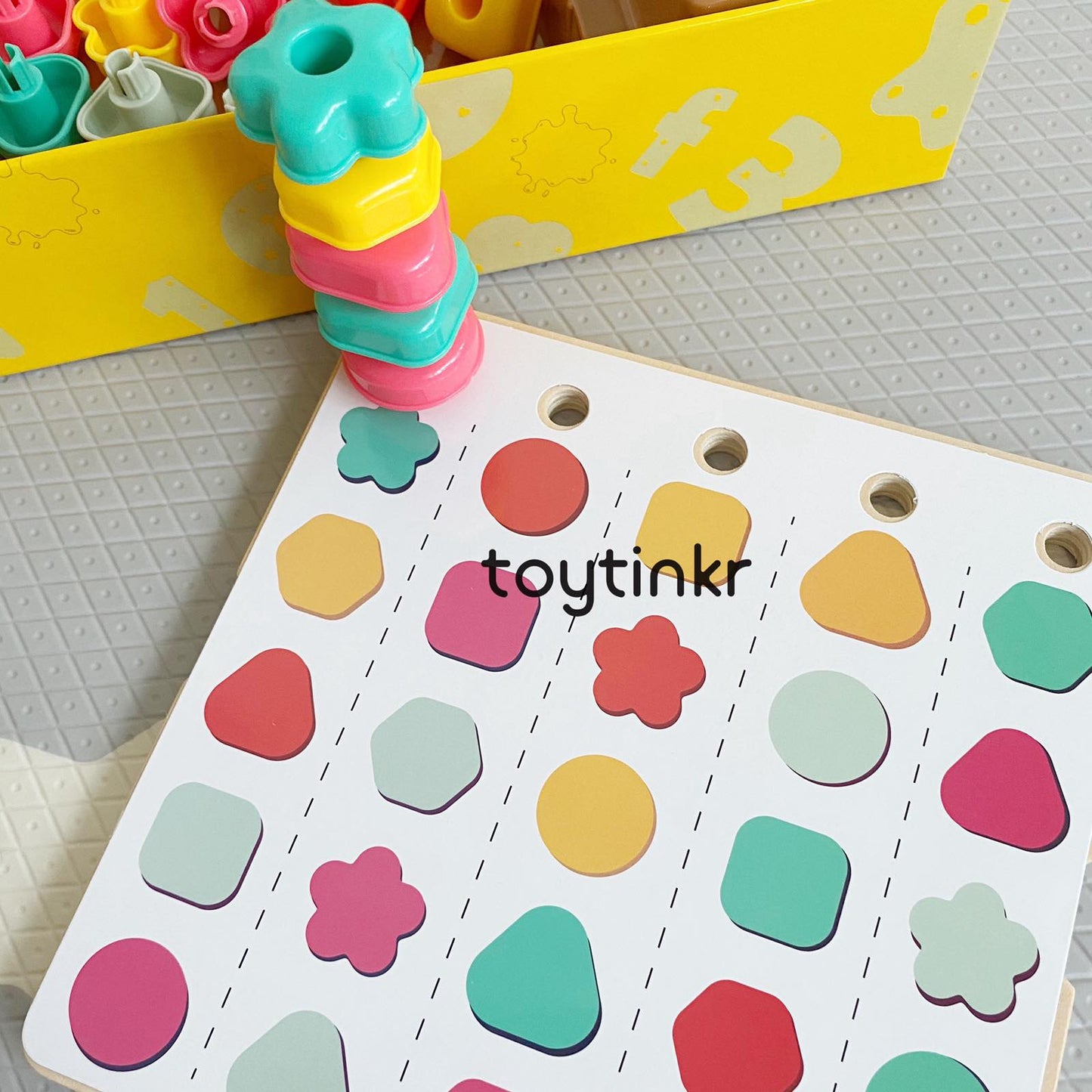 Top Bright Rainbow Stacking Sequencing Playbox by Toytinkr