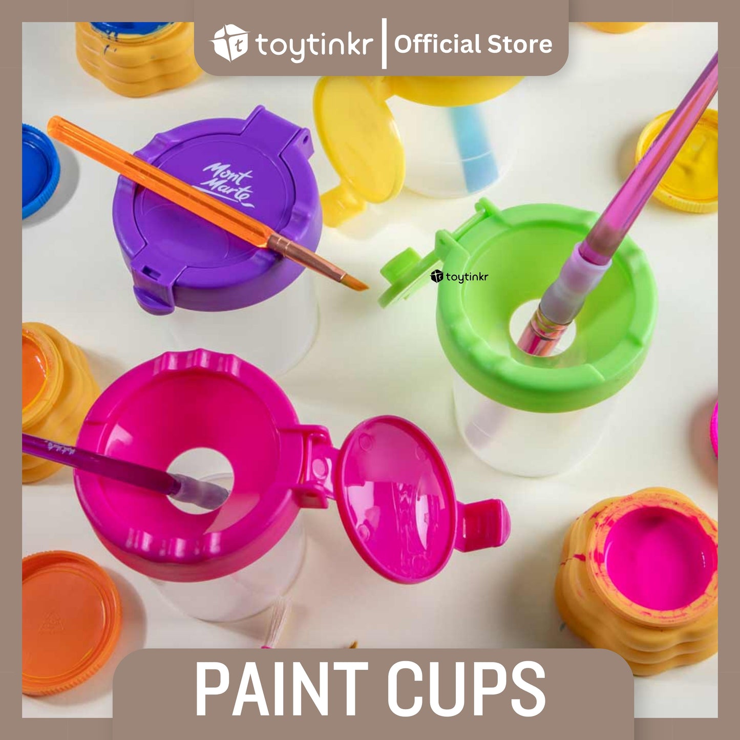Mont Marte 4 Piece Paint Cups by Toytinkr