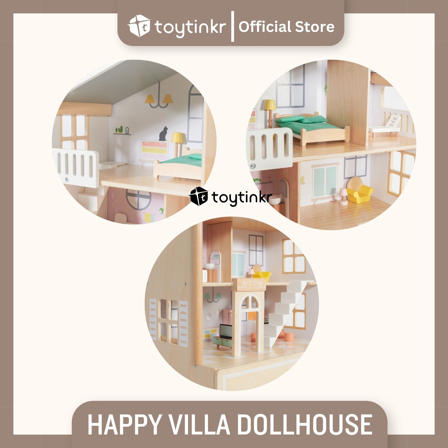 CW Happy Villa Dollhouse by Toytinkr