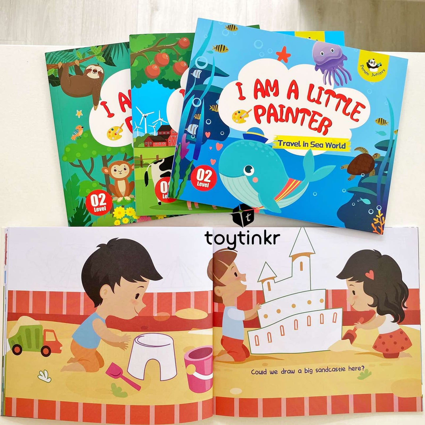 Panda Juniors I Am A Little Painter Level 2 Coloring Book Set of 4 by Toytinkr