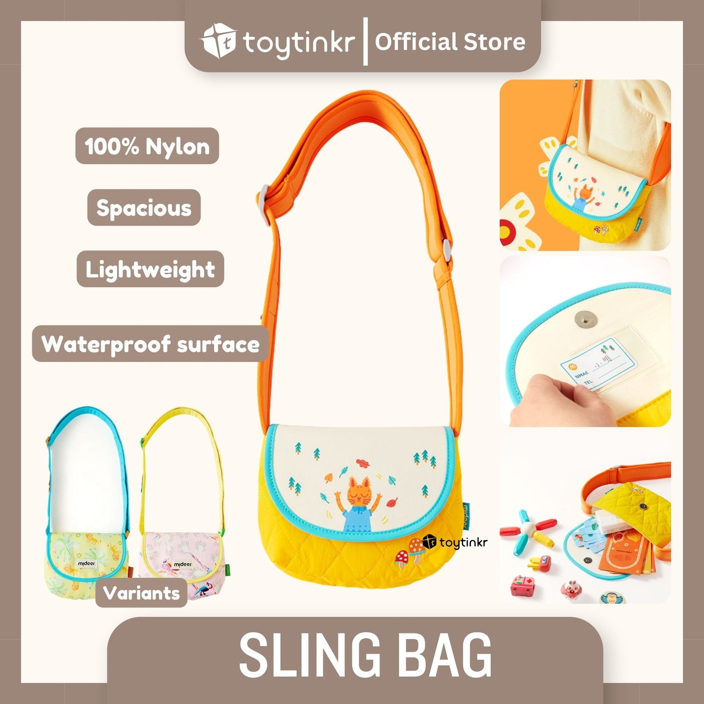 Mideer Kids Sling Bag by Toytinkr