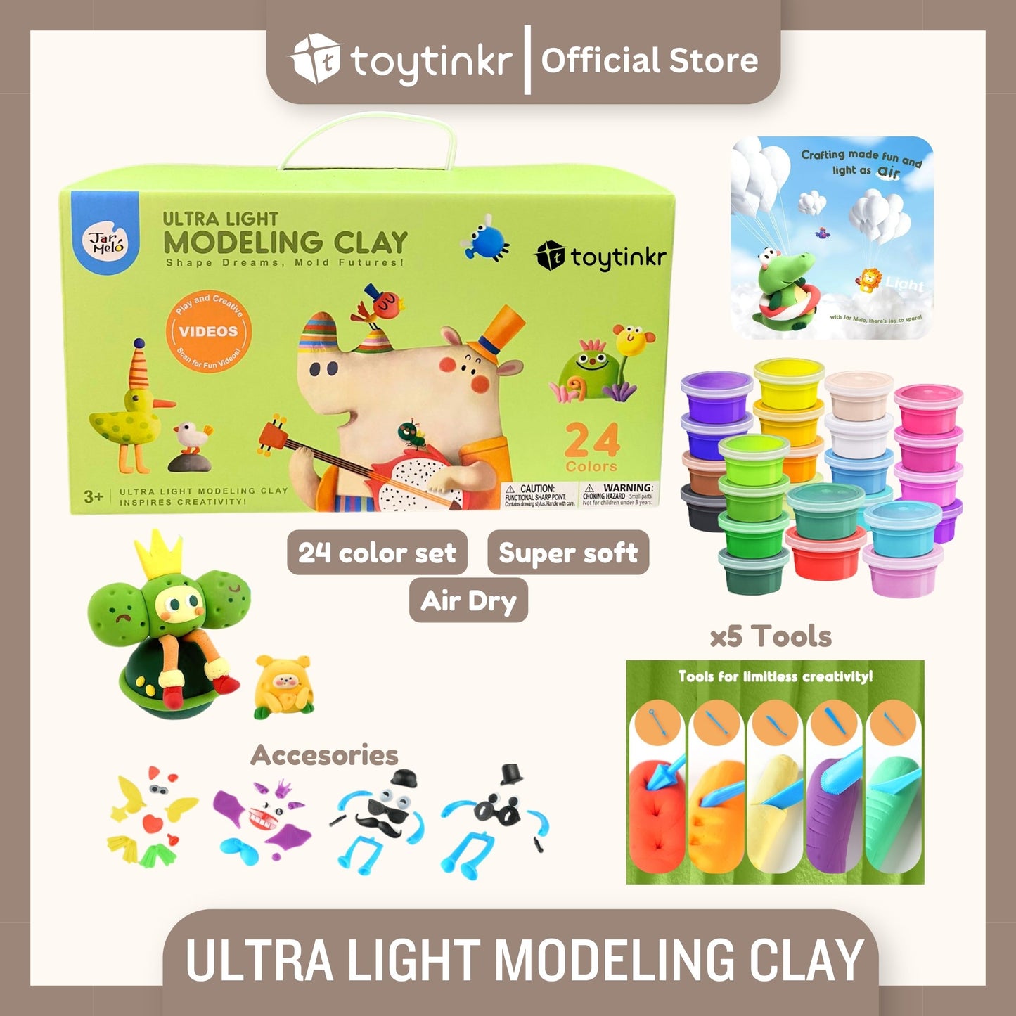 Jar Melo Ultra-Light Modeling Clay by Toytinkr