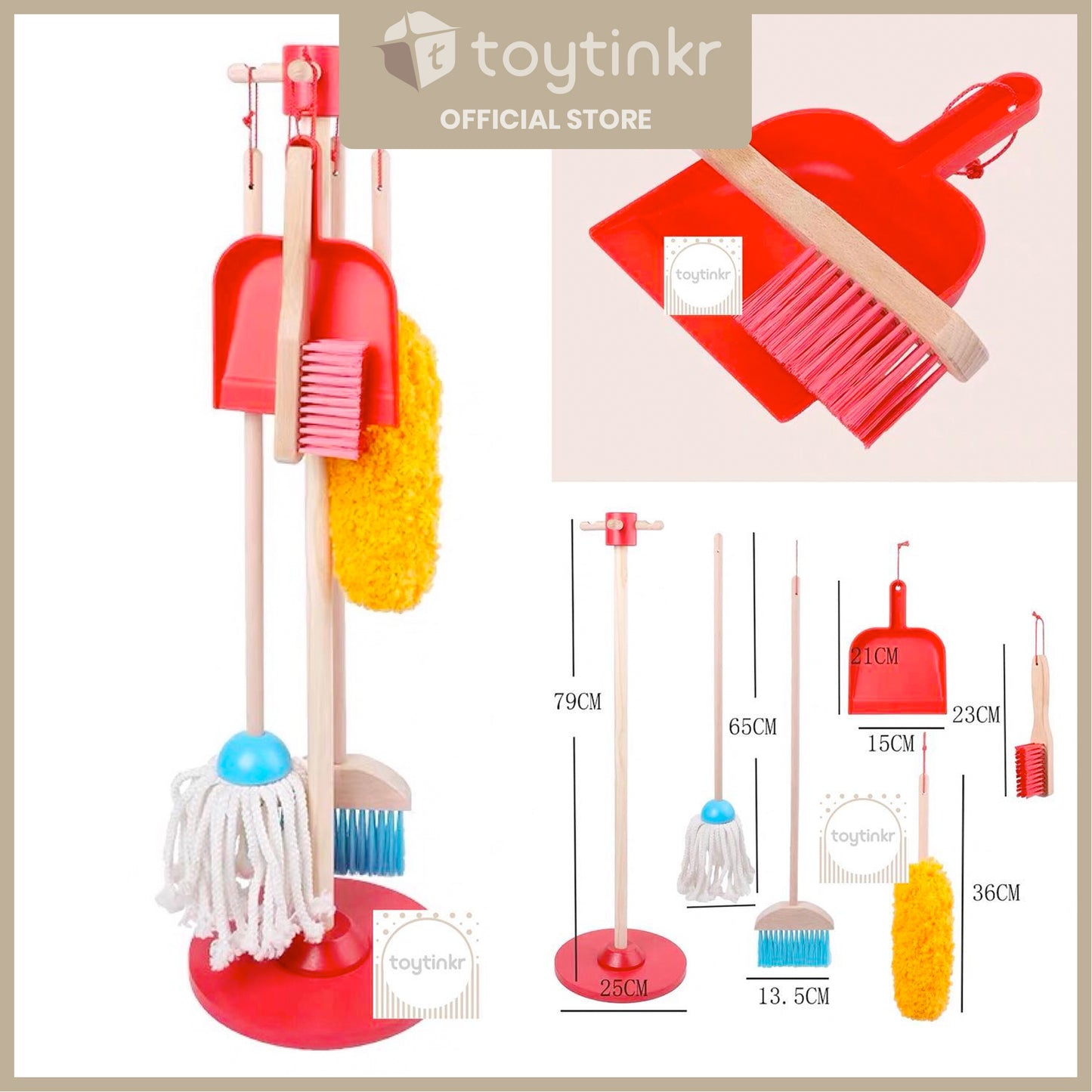 Toytinkr Wooden Cleaning Set