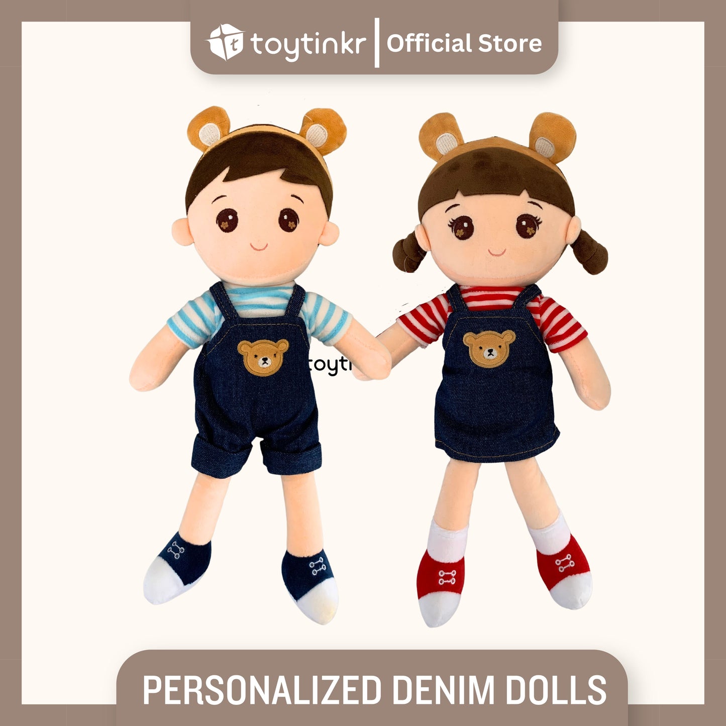 Toytinkr Personalized Denim Dolls