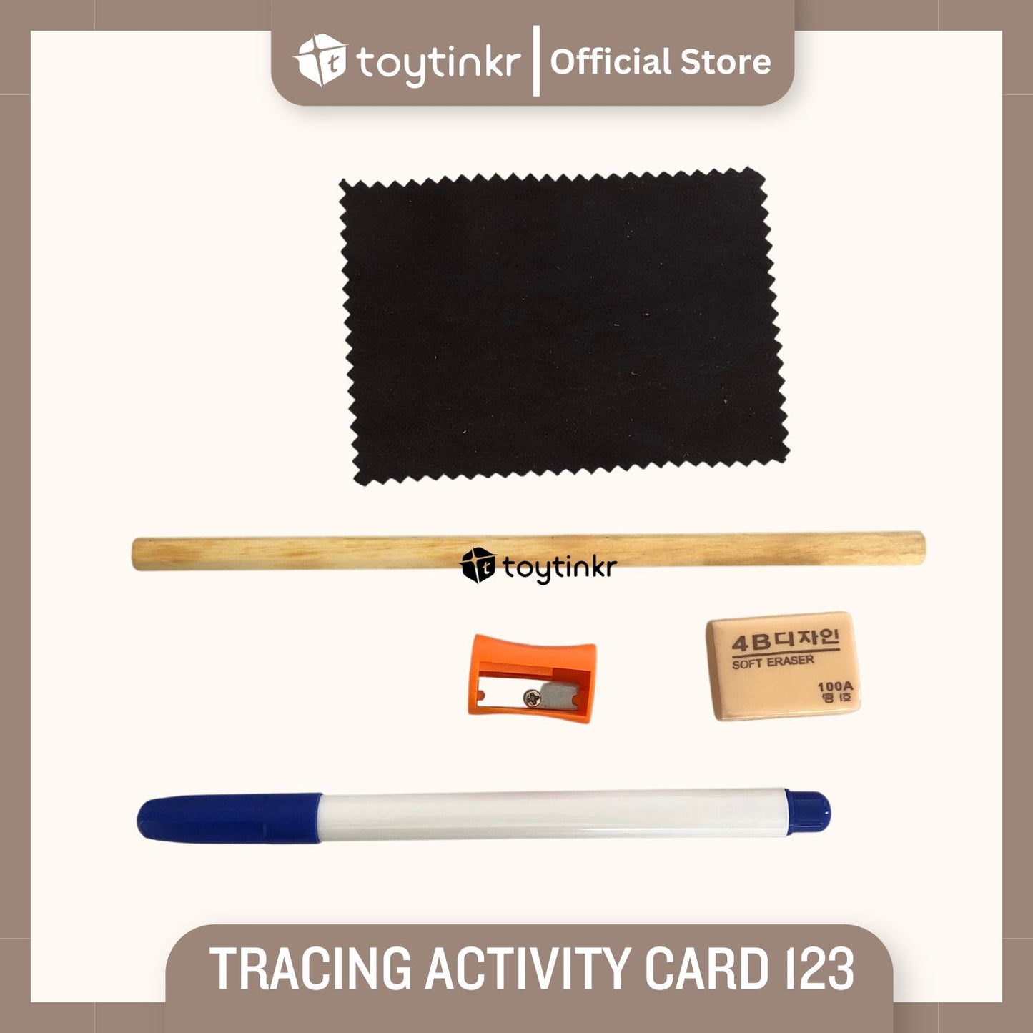 Tracing Activity Card 123 by Toytinkr