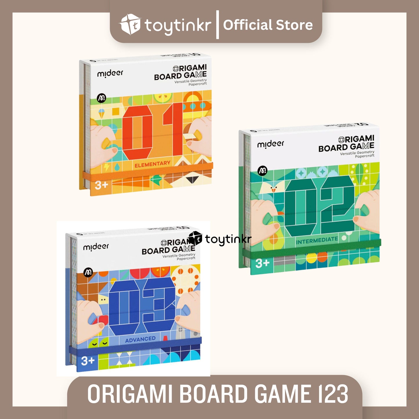 MiDeer Origami Board Game 1,2,3 by Toytinkr