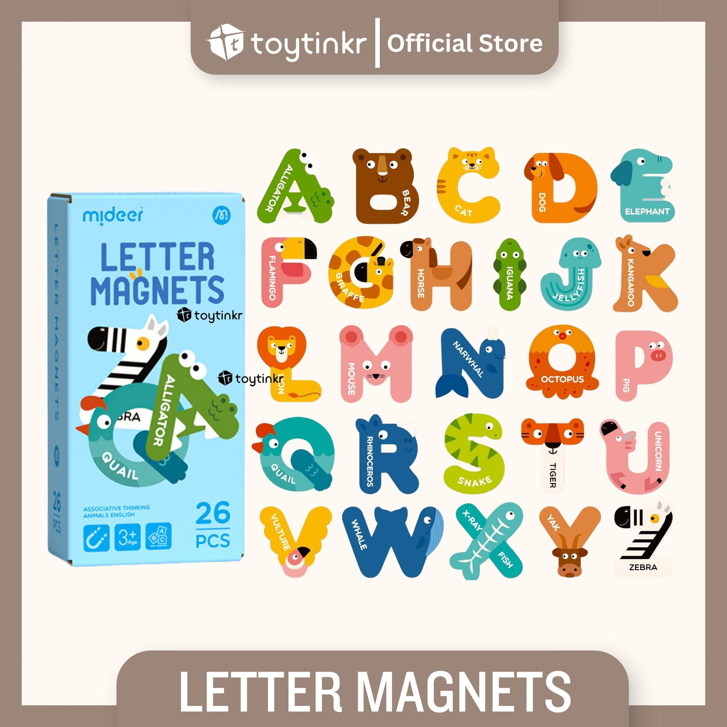 Mideer Letter Magnets by Toytinkr