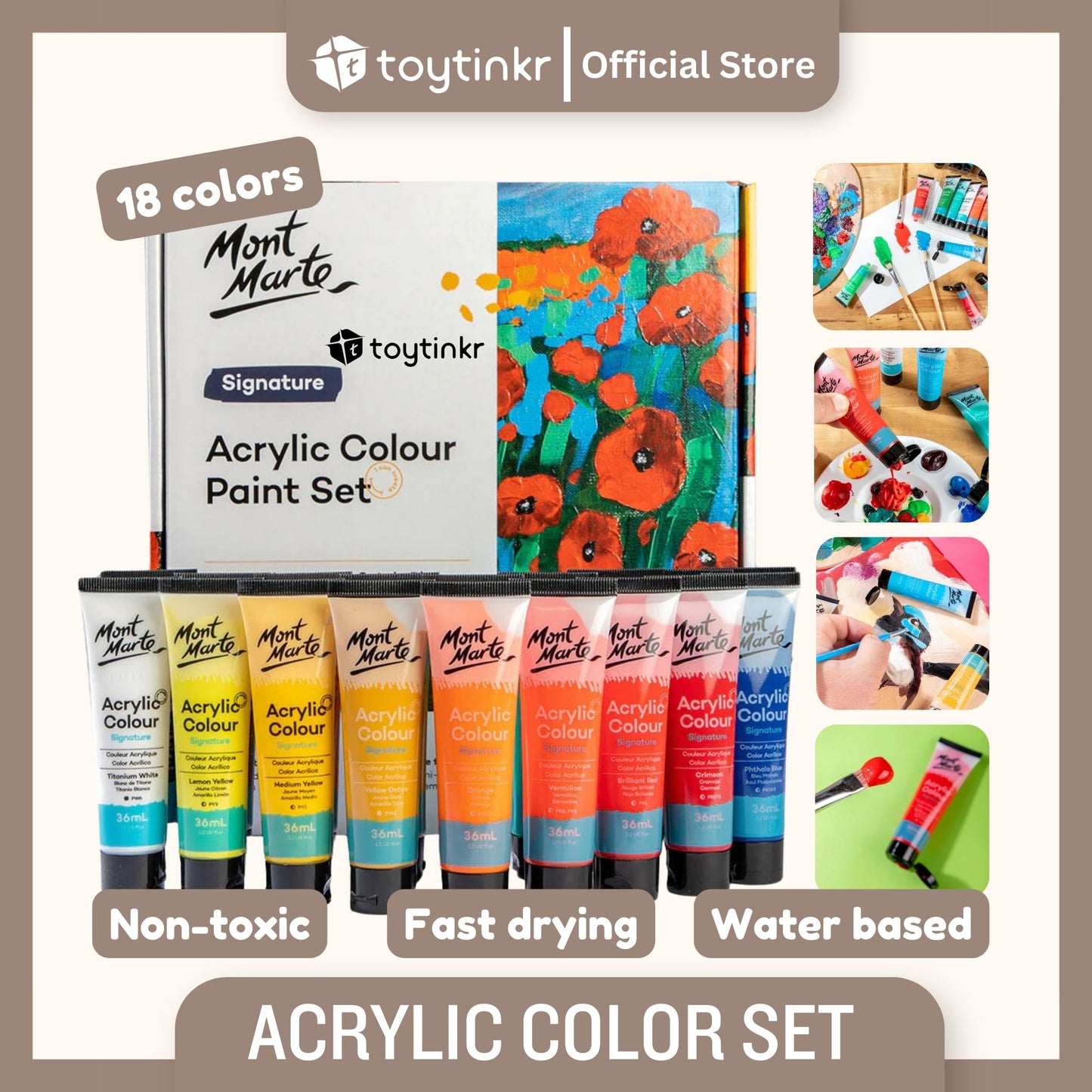 Mont Marte Acrylic Color Set by Toytinkr