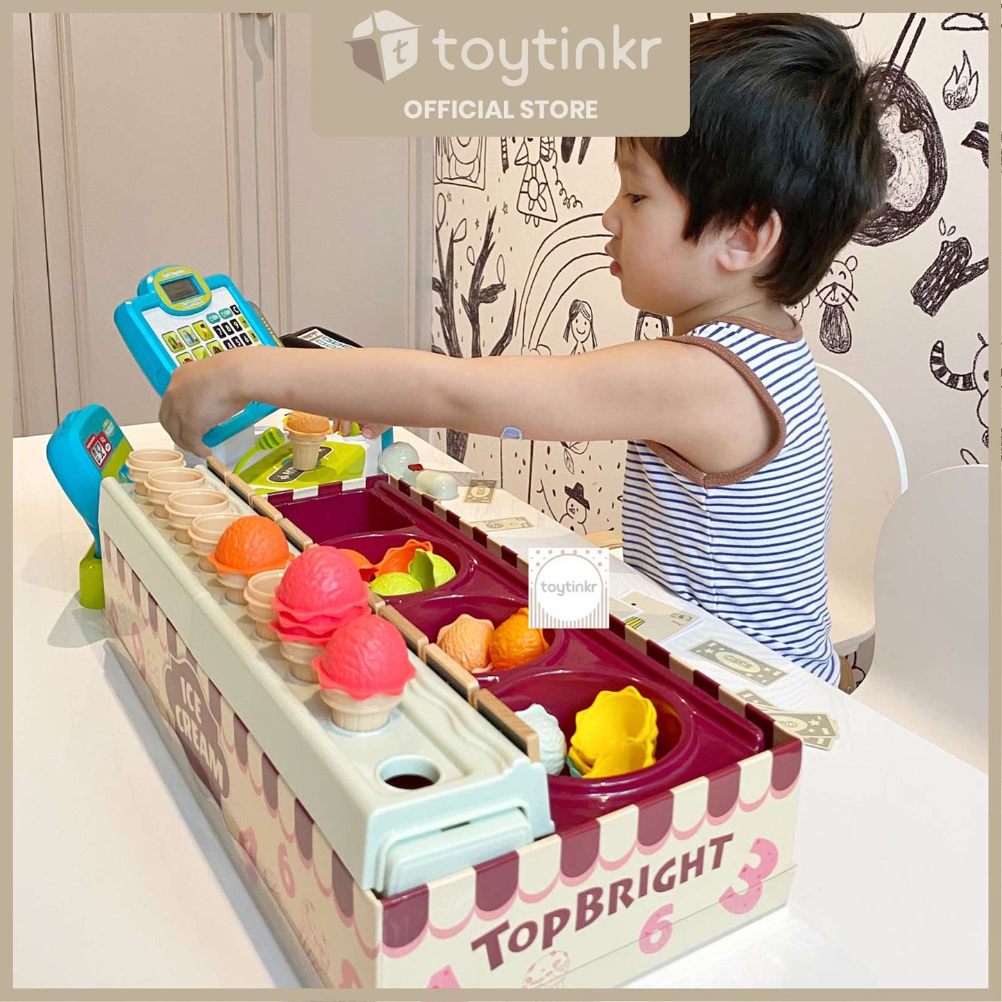 Topbright Colorful Number Cognitive Ice Cream Learning Box by Toytinkr
