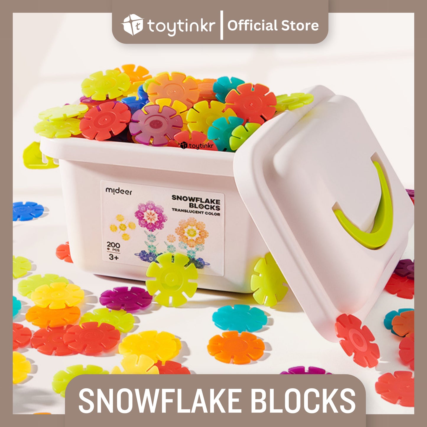 Mideer Snowflake Blocks 200pcs by Toytinkr