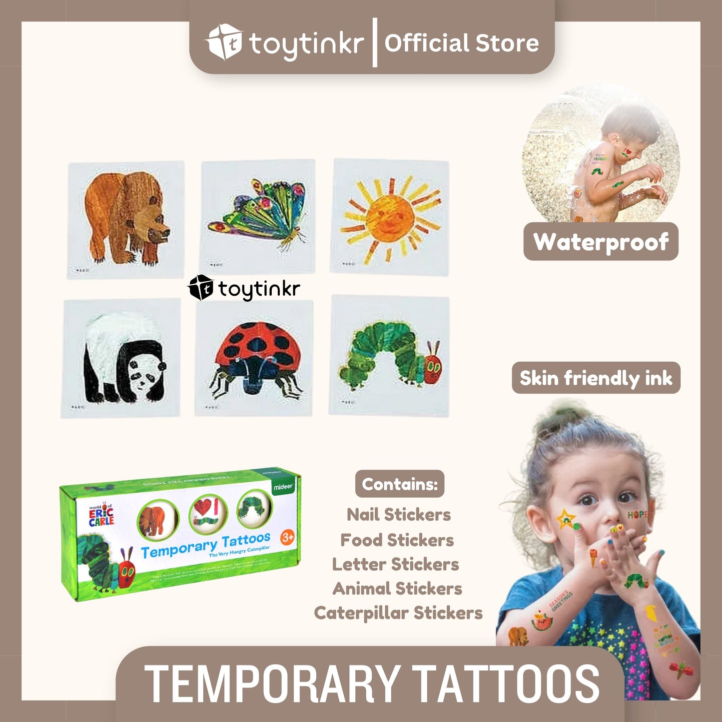Mideer Temporary Tattoo - The Very Hungry Caterpillar by Toytinkr