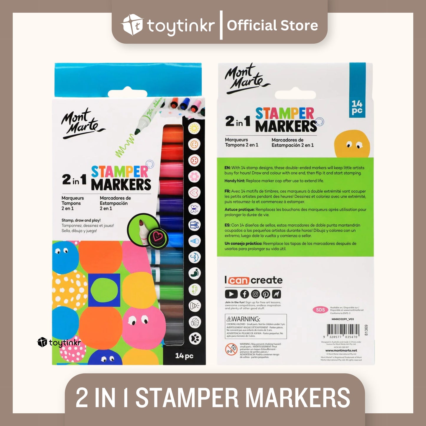 Mont Marte 2 in 1 Stamp Markers by Toytinkr