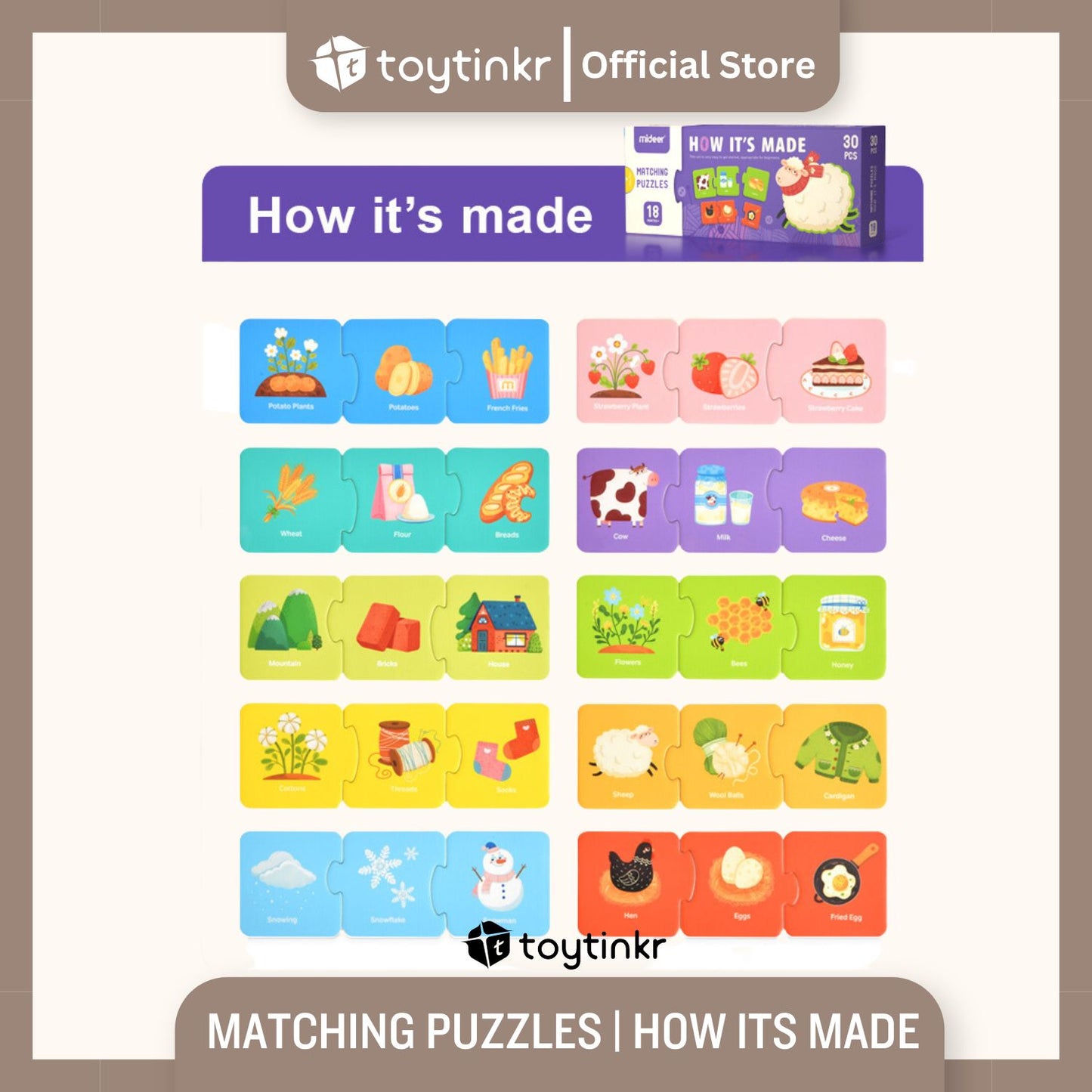 Mideer Matching Puzzles by Toytinkr